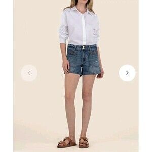 Kut from the Kloth Women's Blue Denim Shorts Size 10 High Rise